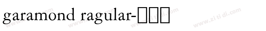 garamond ragular字体转换